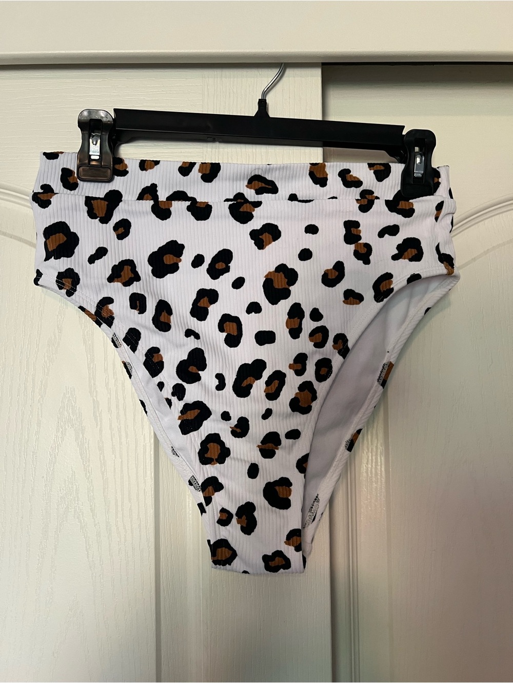 Target White & Black Leopard High-Waist Bikini Bottoms